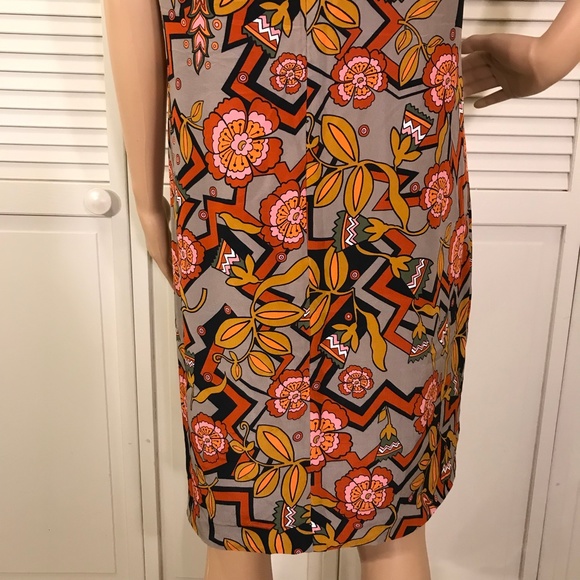 M by Missoni Floral Silk Shift Sleeveless Dress Size 8 - Picture 3 of 14
